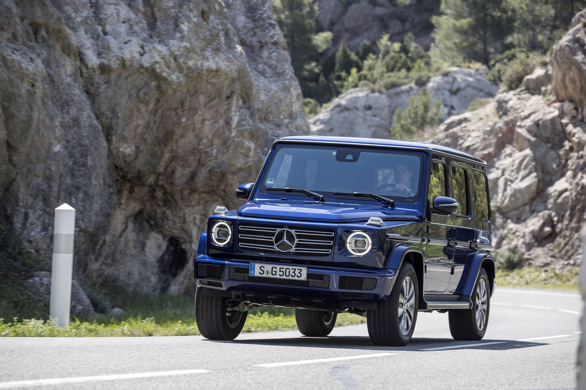 Bild von Mercedes-Benz G-Klasse in Kurvenlage