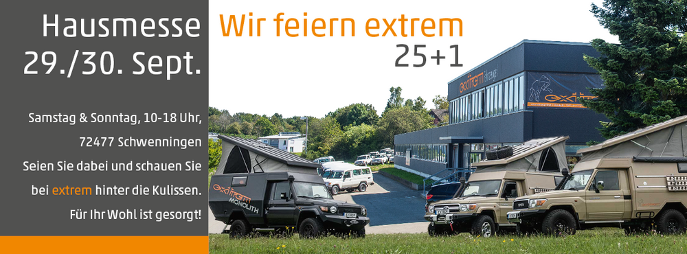 Flyer von extremfahrzeuge Schwennigen Hausmesse