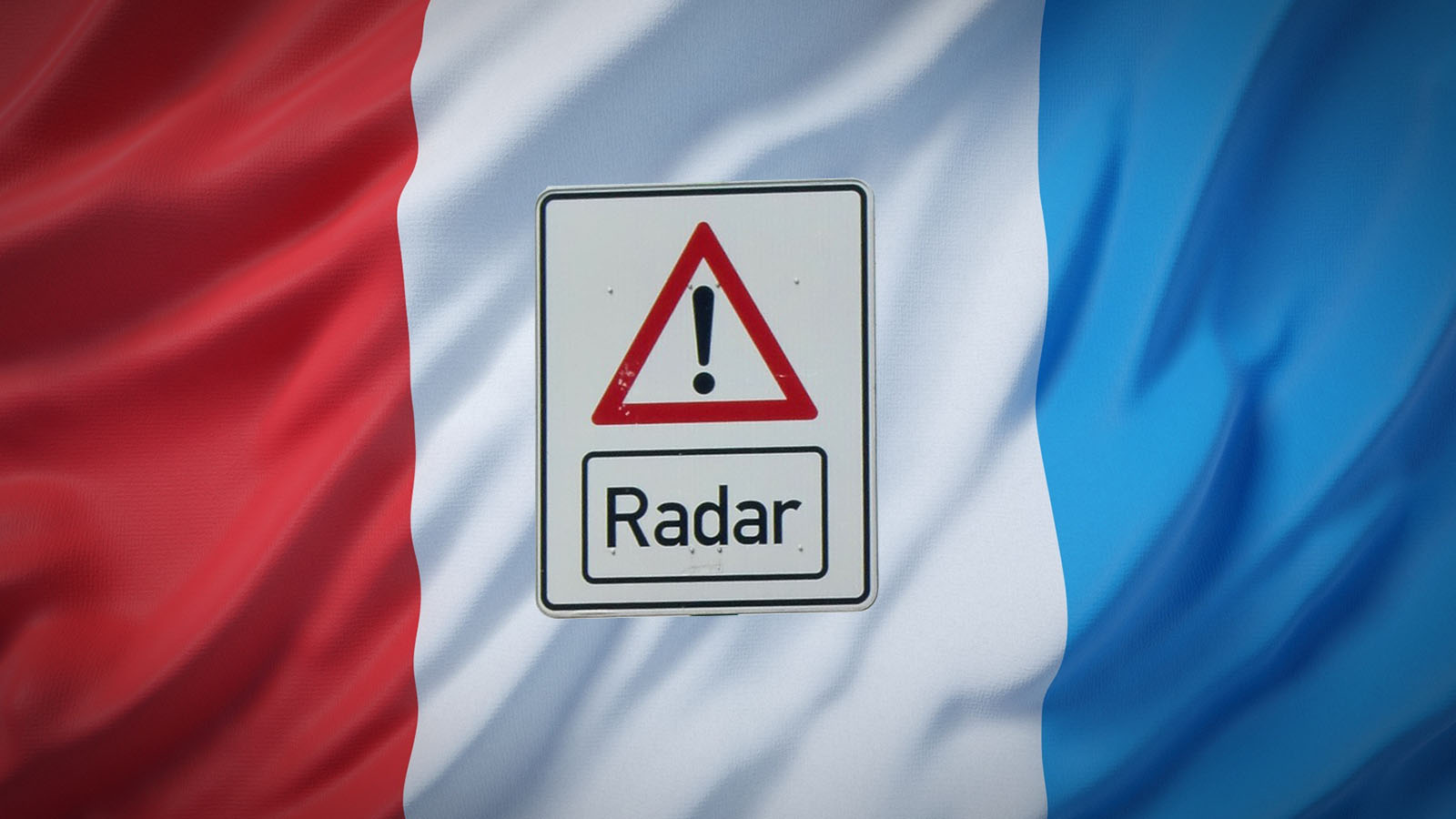 Bild Flagge Frankreich mit Radar-Warnung